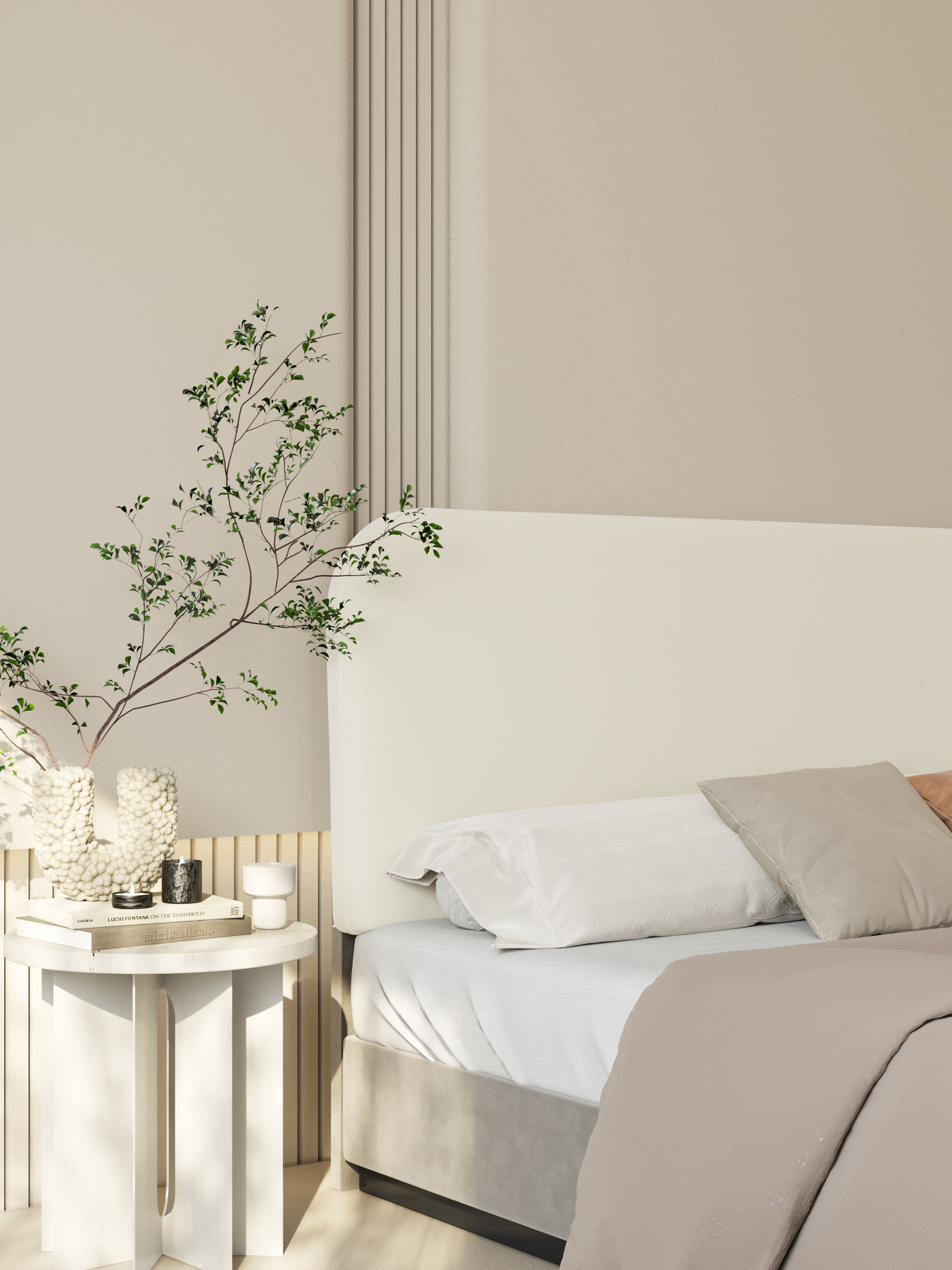 Comfortable bedroom interior scene 3D model 3D model_12