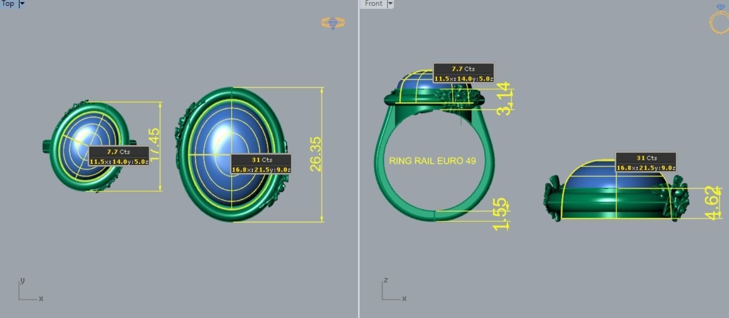 Pearl Ring and Pendant Set S 21 3D print model_4