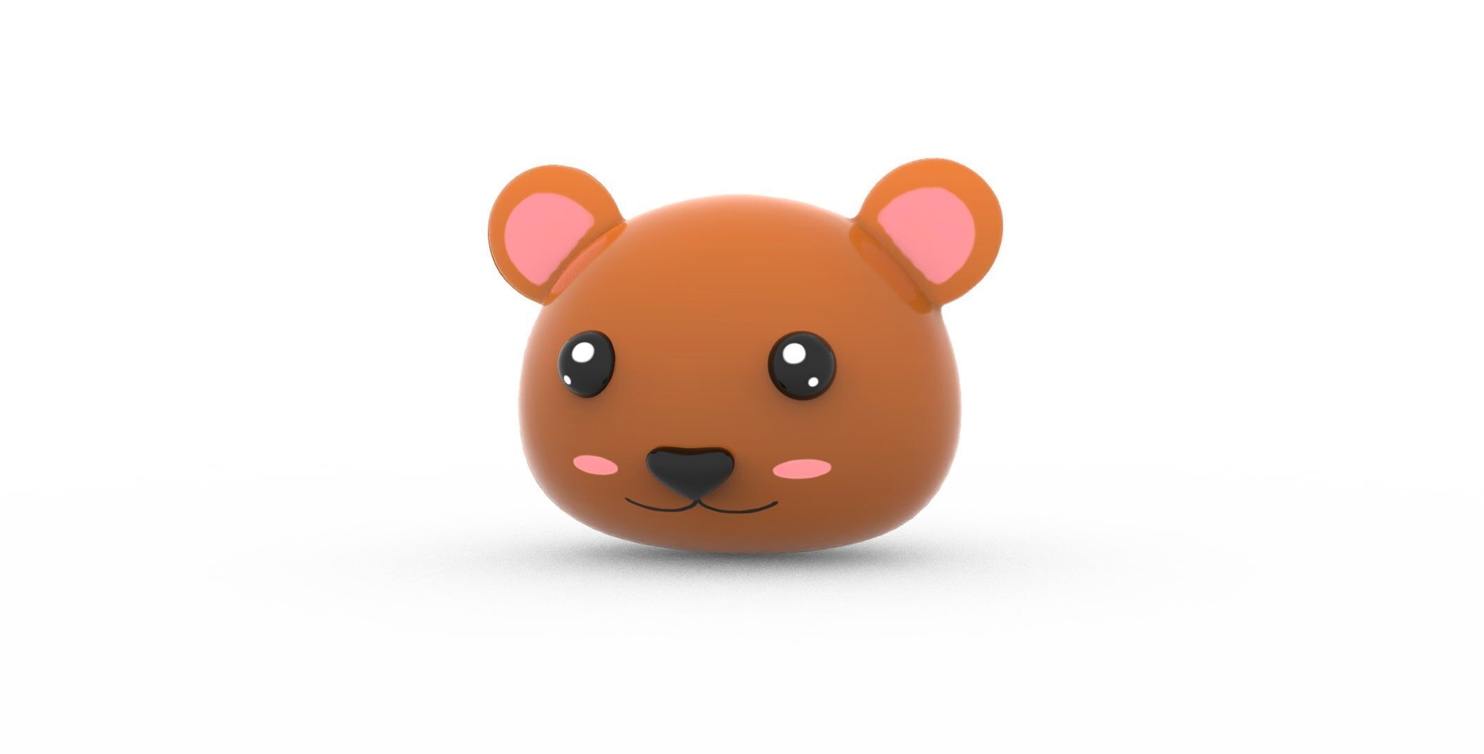 Animal Head 02 Cartoon Low-poly 3D model_8