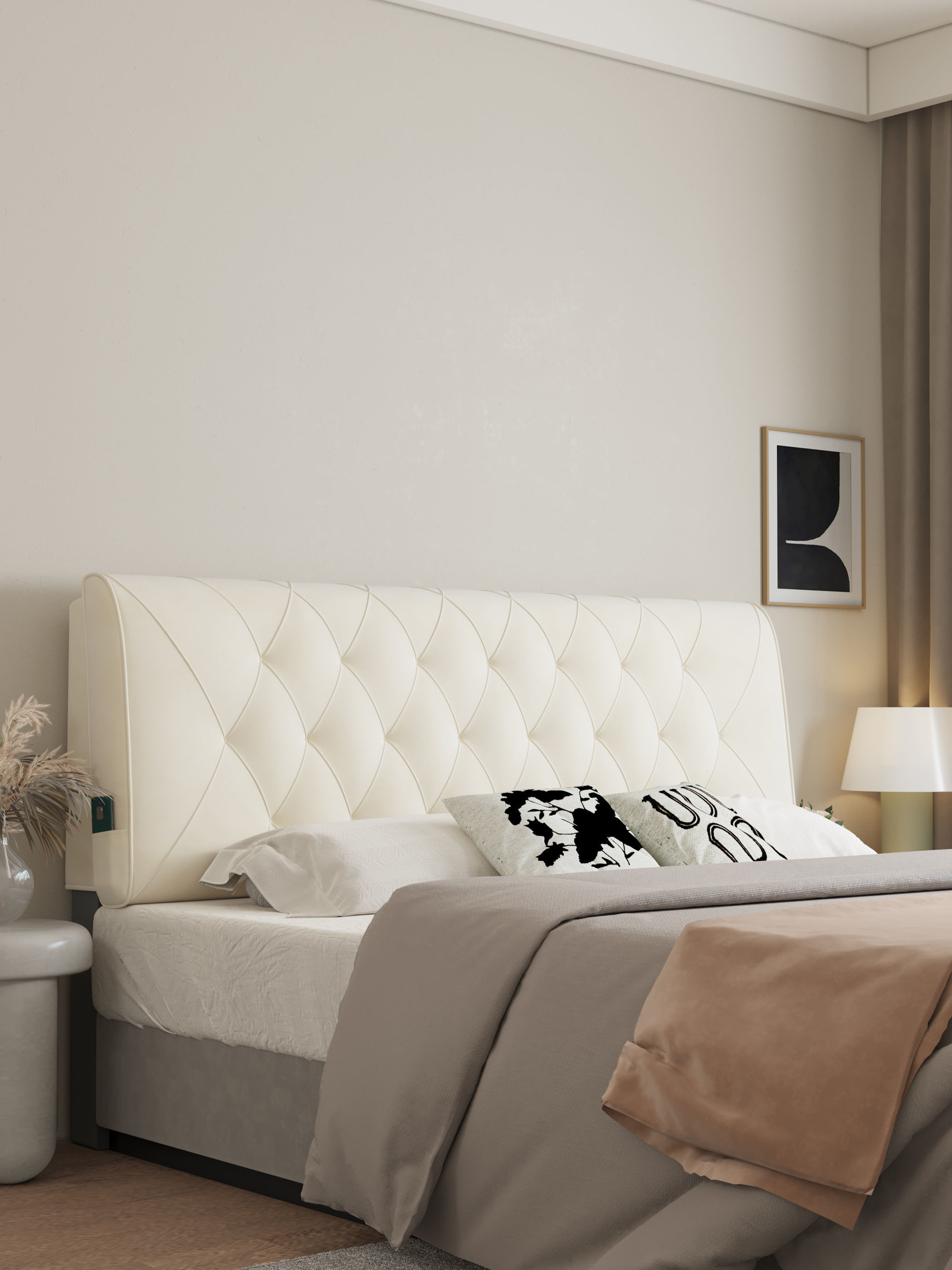 Comfortable bedroom interior scene 3D model_3