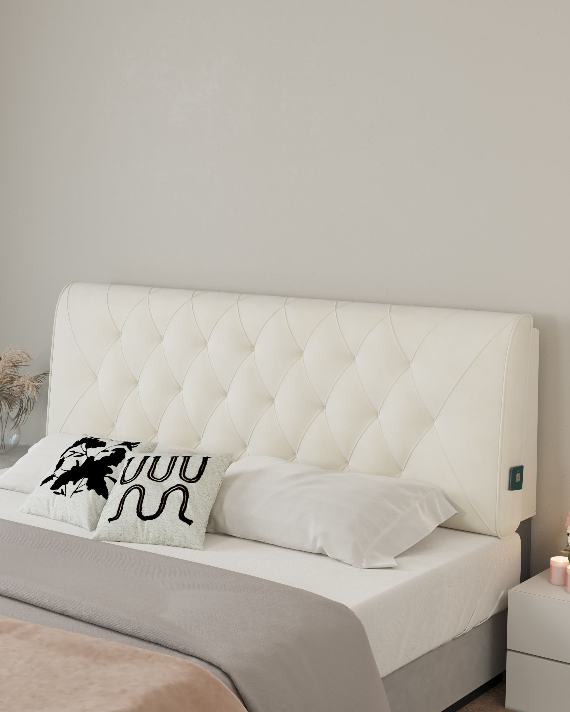 Comfortable bedroom interior scene 3D model_4