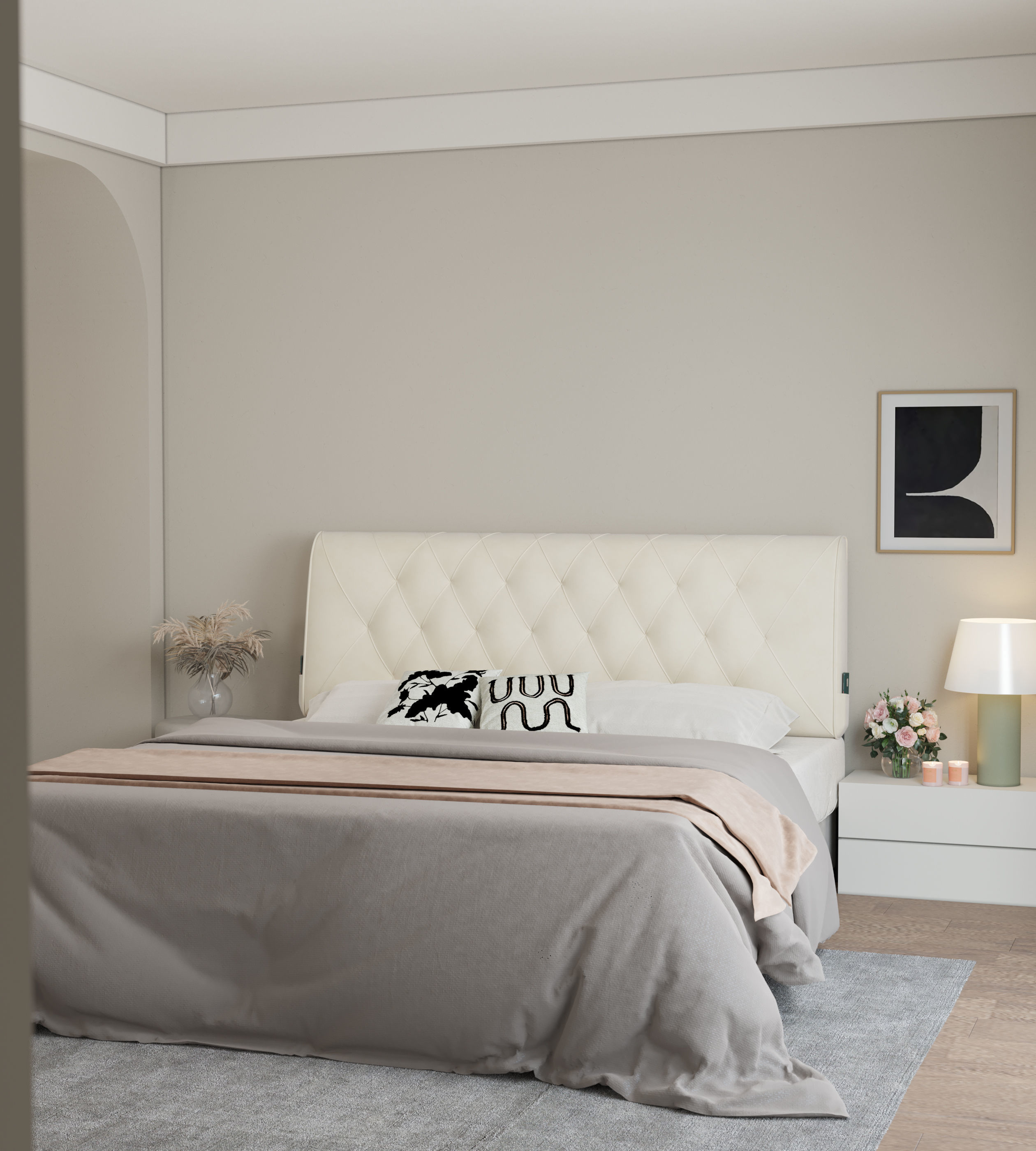 Comfortable bedroom interior scene 3D model_6