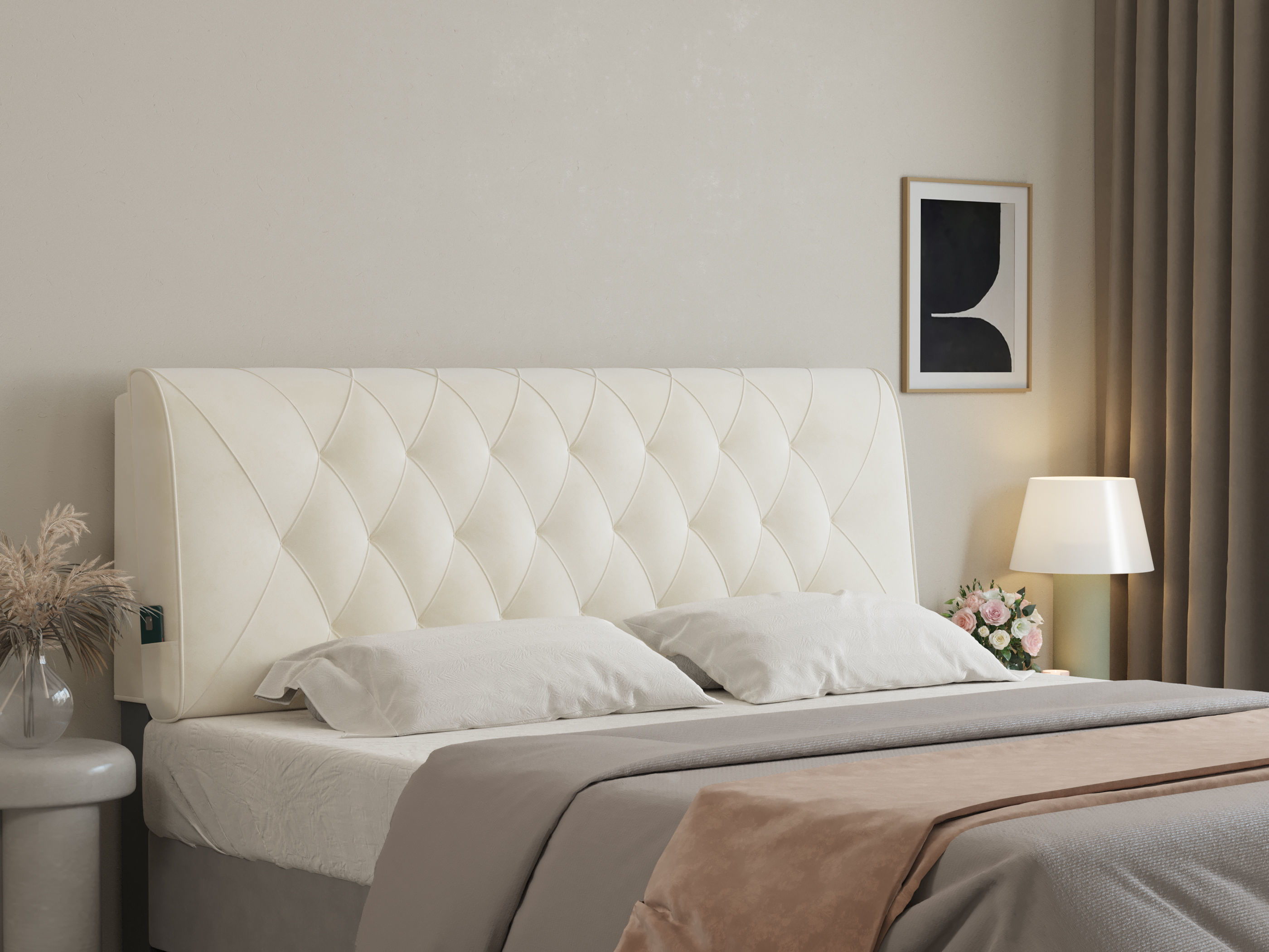 Comfortable bedroom interior scene 3D model_7