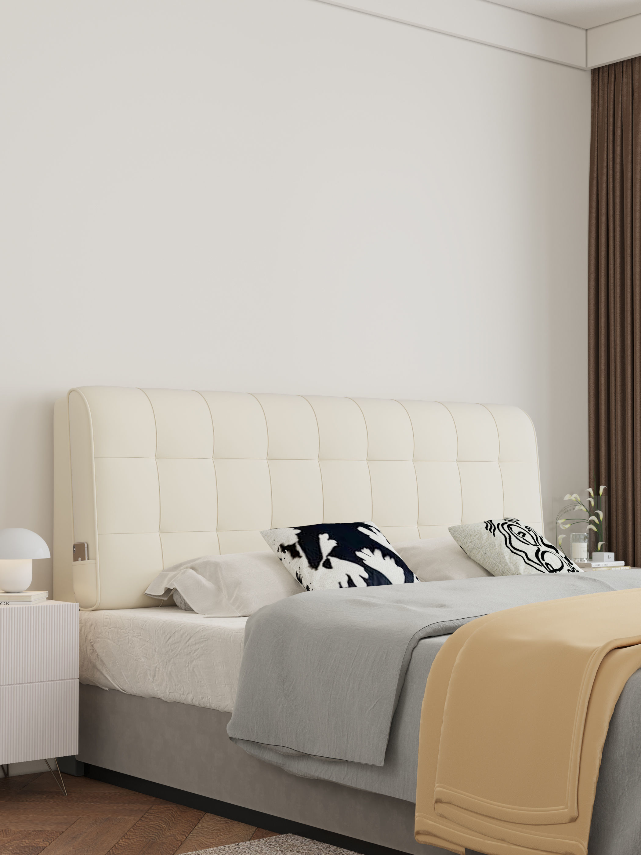 Comfortable bedroom interior scene 3D model_5