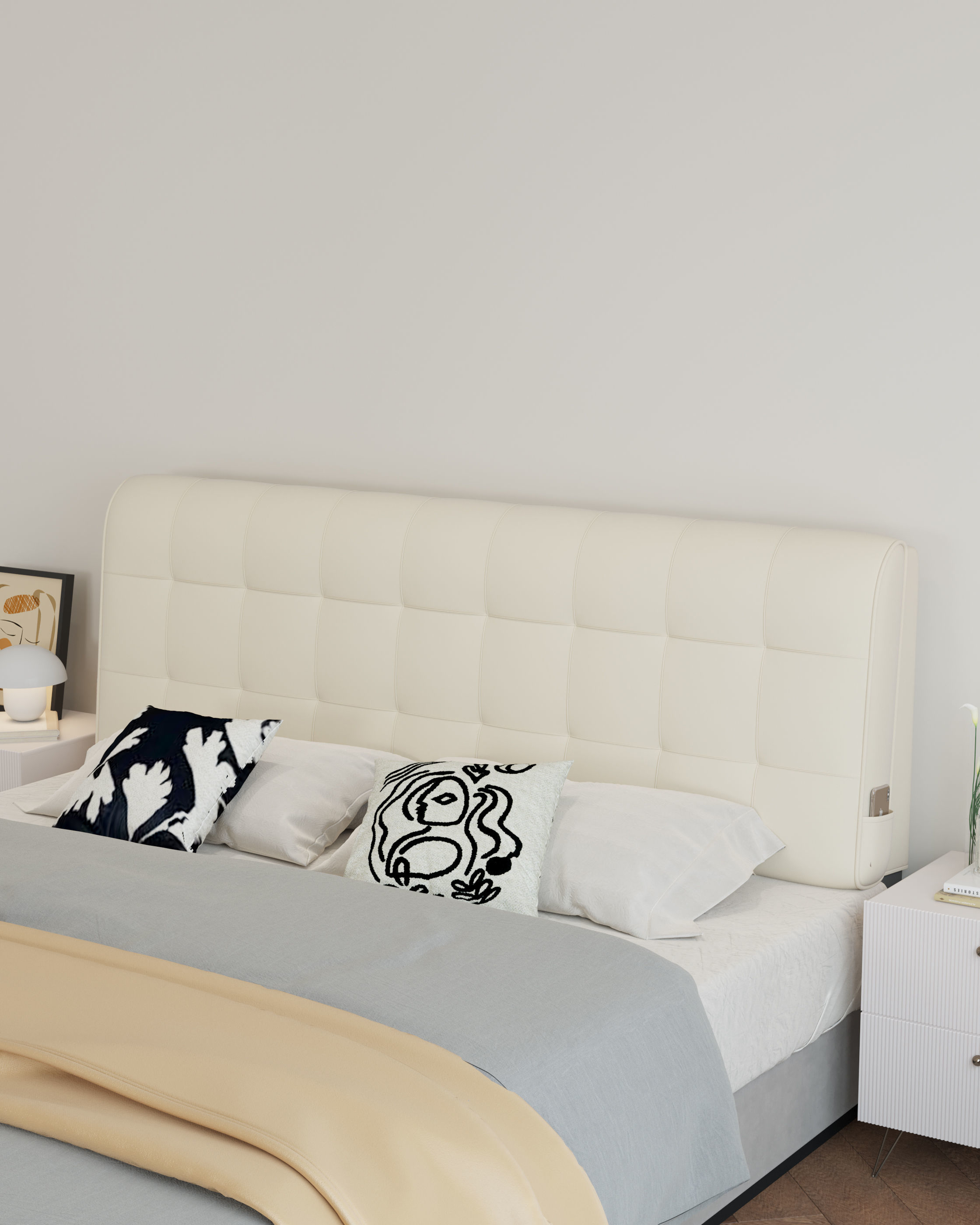 Comfortable bedroom interior scene 3D model_7