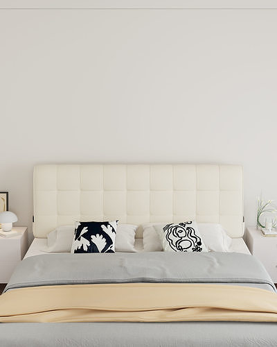 Comfortable bedroom interior scene  3D model 5