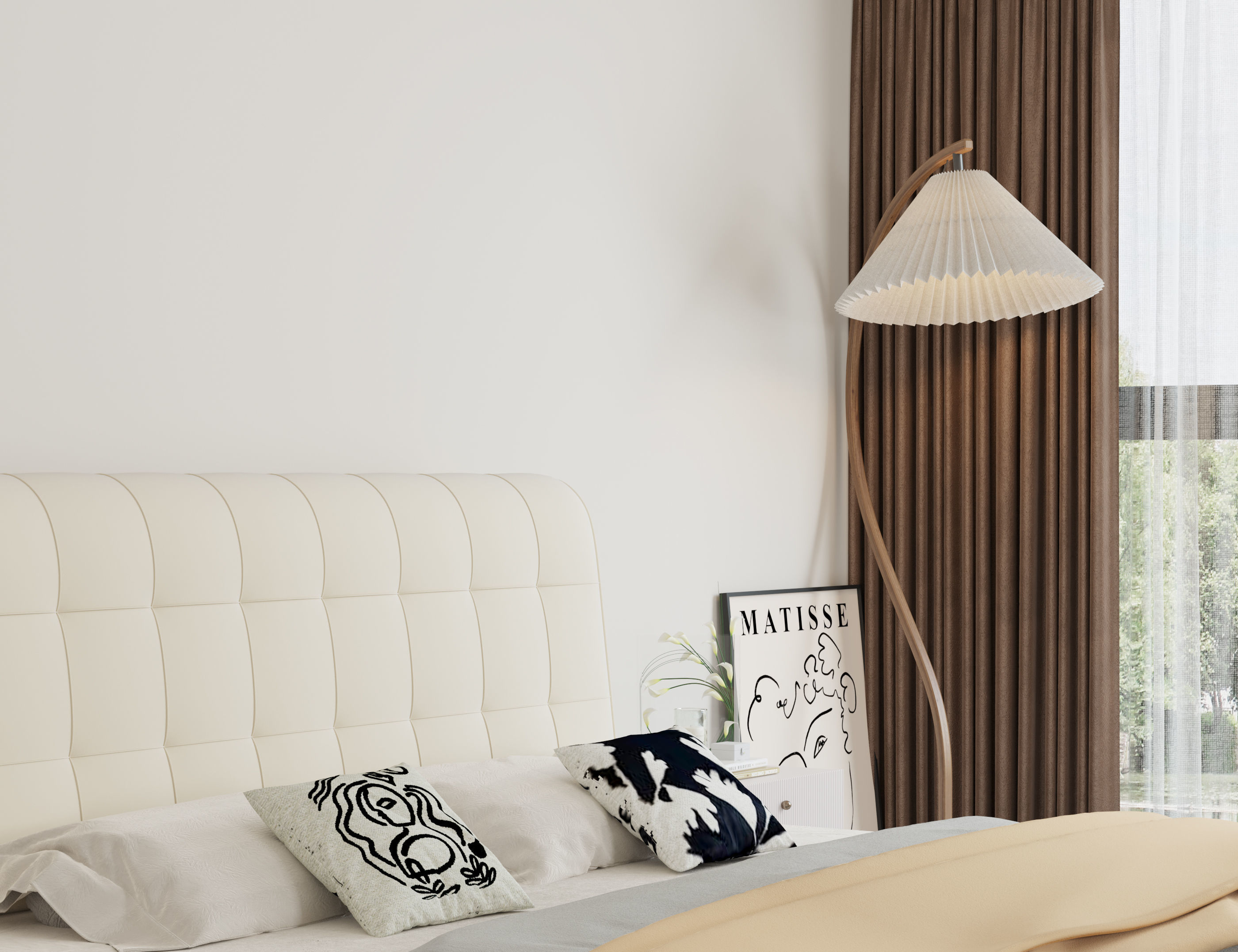 Comfortable bedroom interior scene 3D model_8