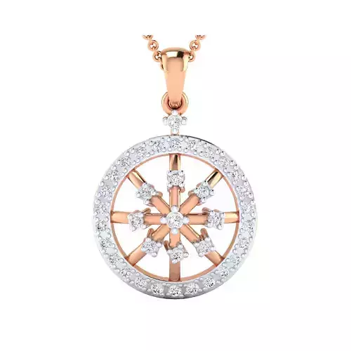 Women Flower Pendant STL OBJ FBX Renders Details