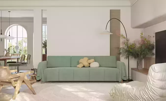 Modern residential indoor 3 d model