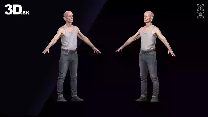 Cleaned A Pose Scan Marcus Doyle