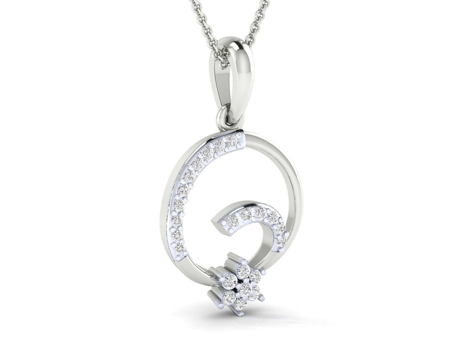 Women Pendant STL OBJ FBX Renders Details 3D print model_4