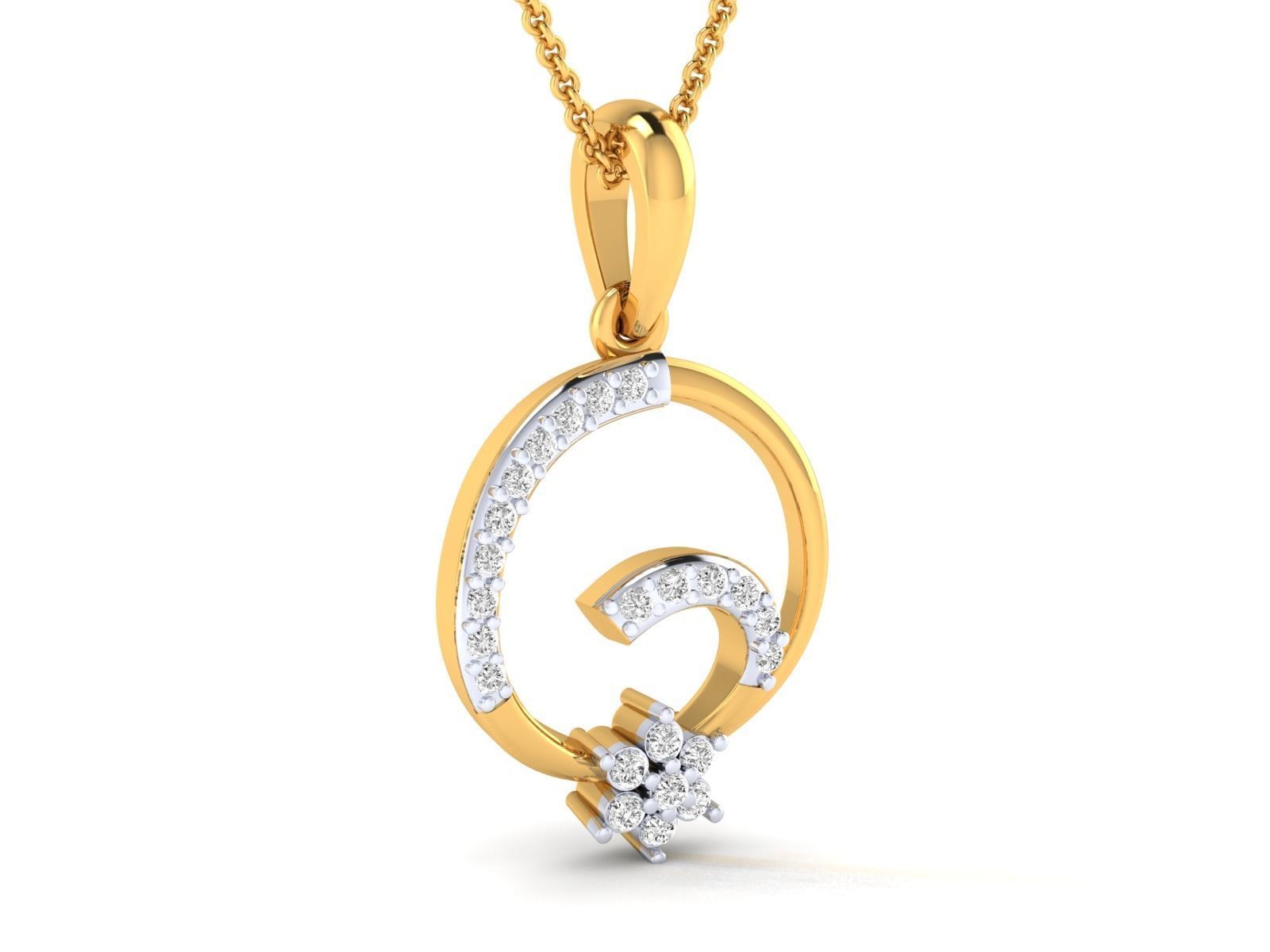 Women Pendant STL OBJ FBX Renders Details 3D print model_5