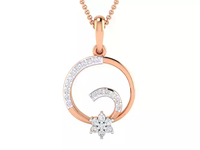 Women Pendant STL OBJ FBX Renders Details