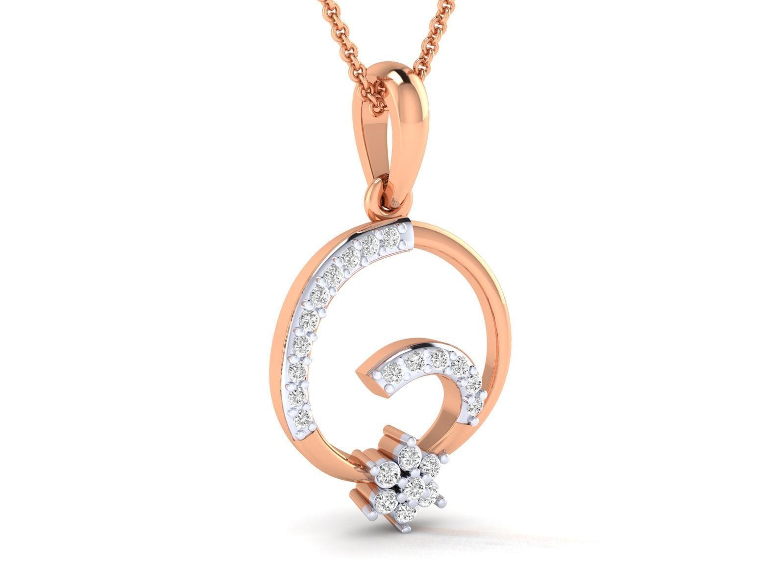 Women Pendant STL OBJ FBX Renders Details 3D print model_3