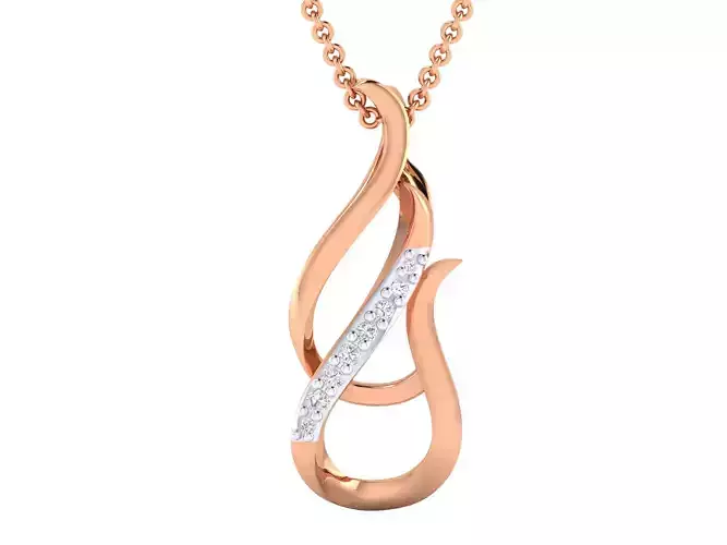 Women Pendant STL OBJ FBX Renders Details