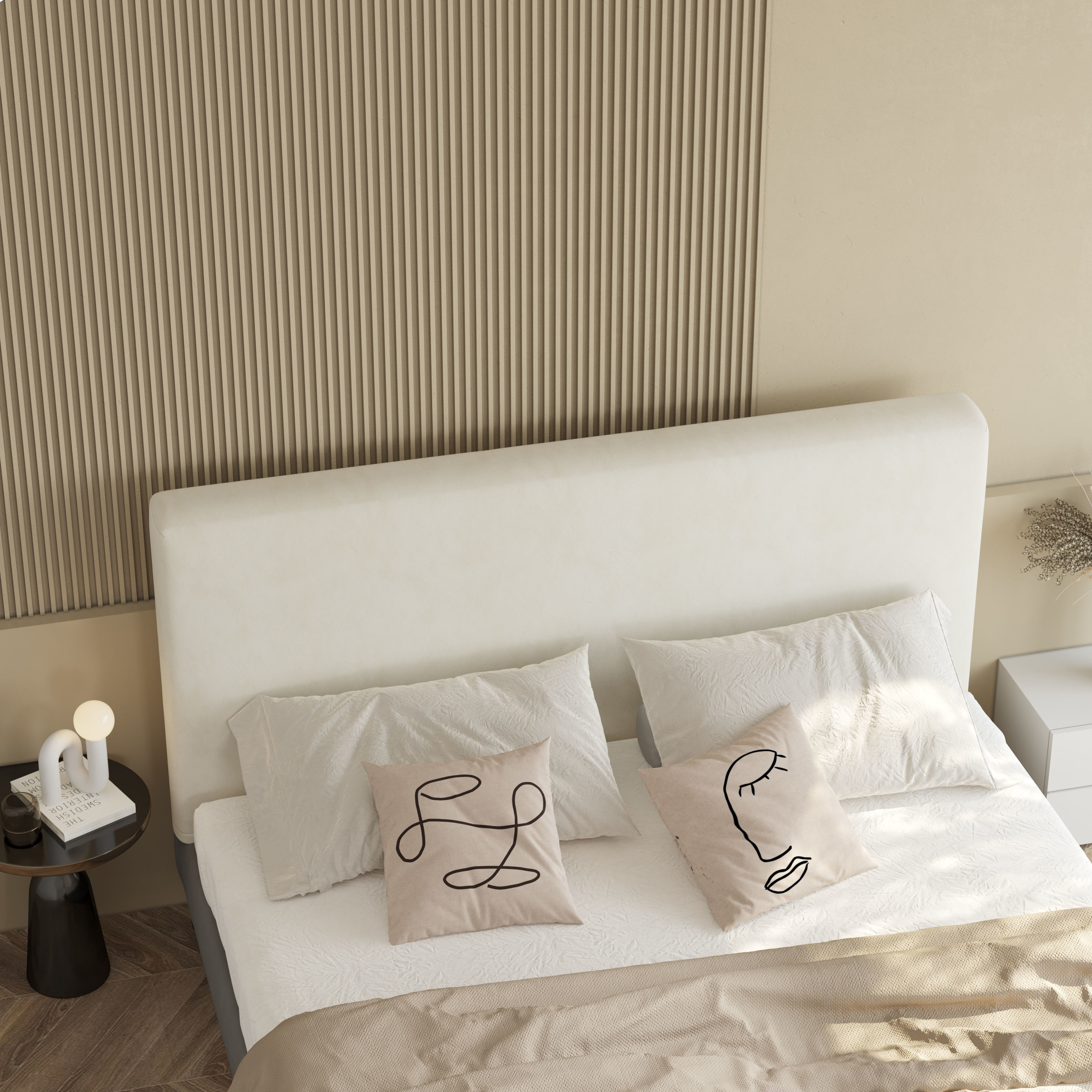 Comfortable bedroom interior scene 3D model 3D model_7