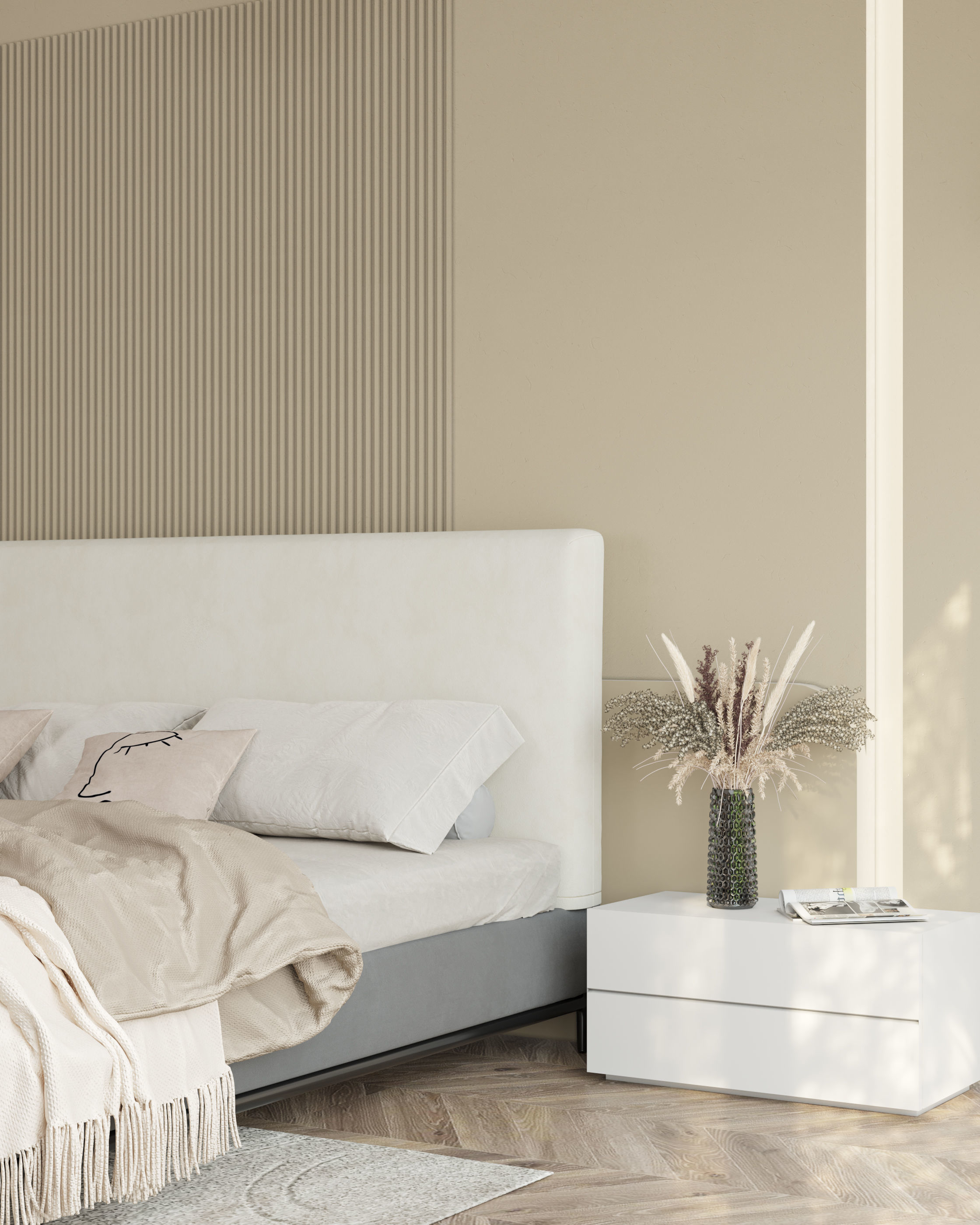 Comfortable bedroom interior scene 3D model 3D model_9