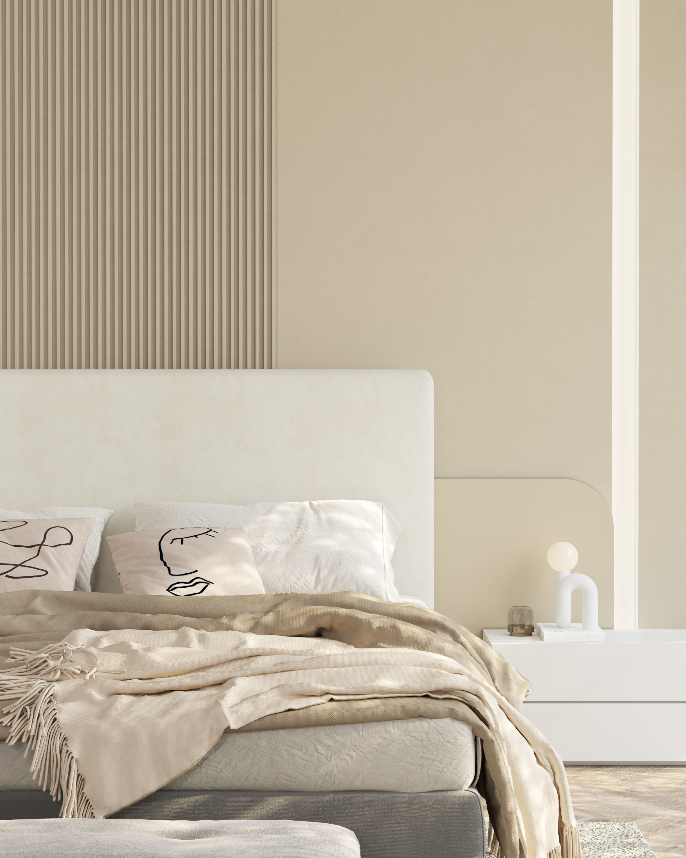 Comfortable bedroom interior scene 3D model 3D model_4