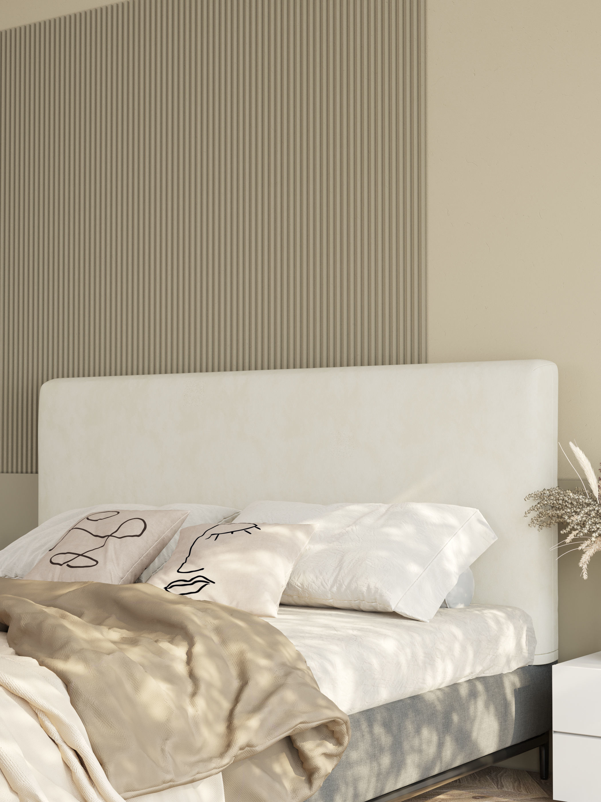 Comfortable bedroom interior scene 3D model 3D model_3