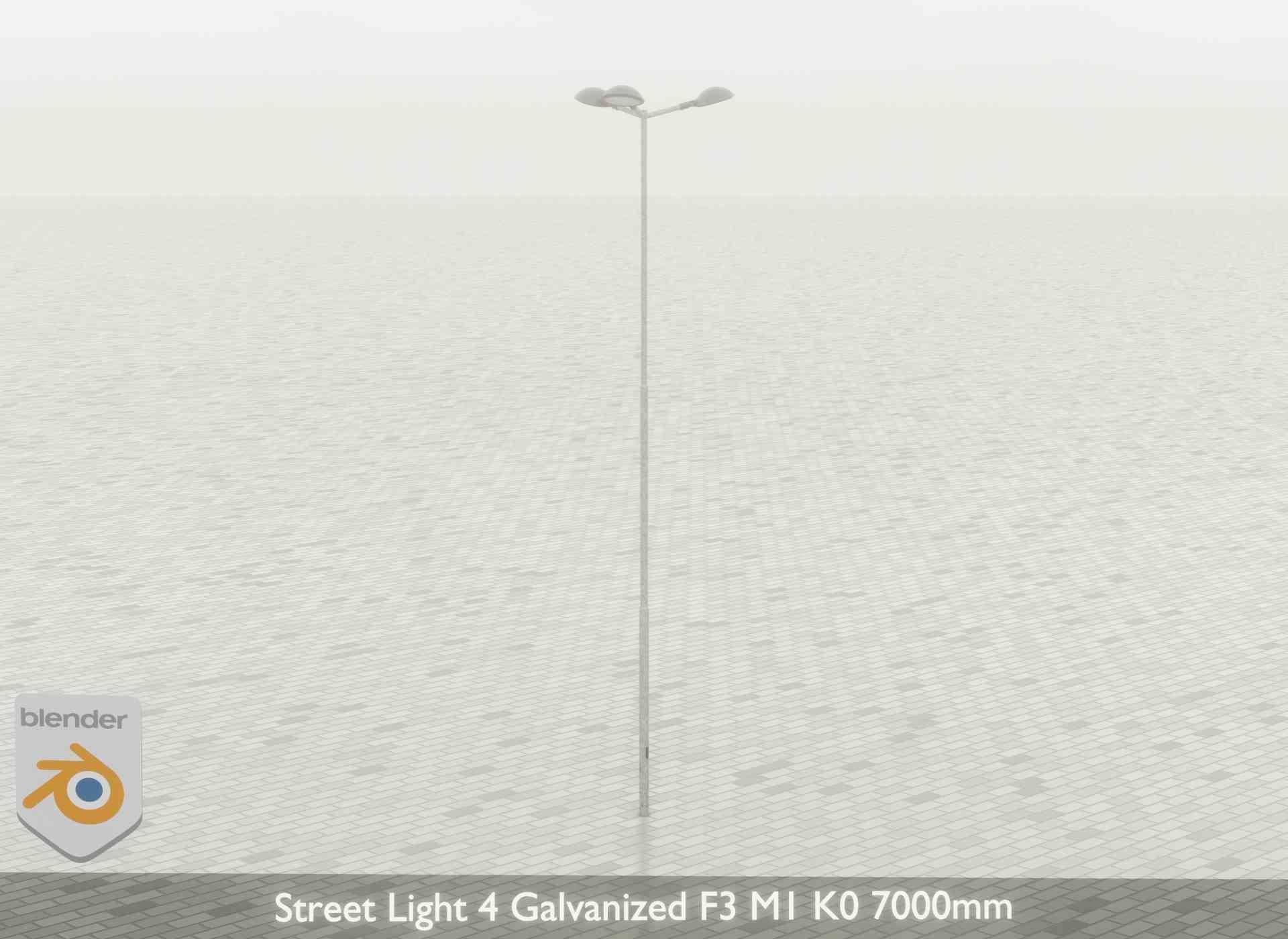 Street Light 4 Galvanized F3 M1 K0 7000mm Low-poly 3D model_56