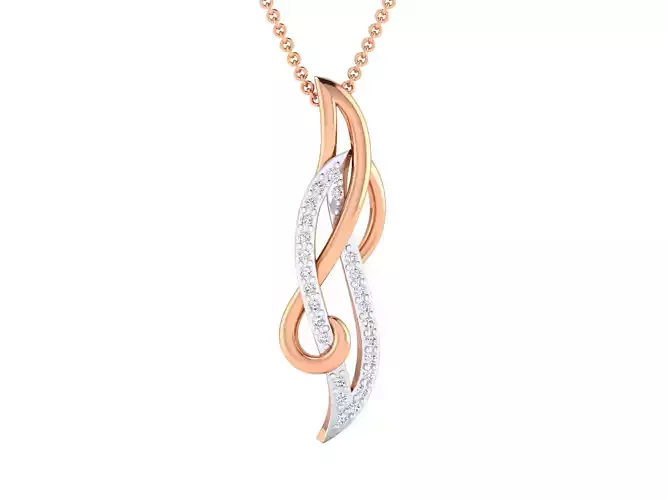 Women Pendant STL OBJ FBX Renders Details