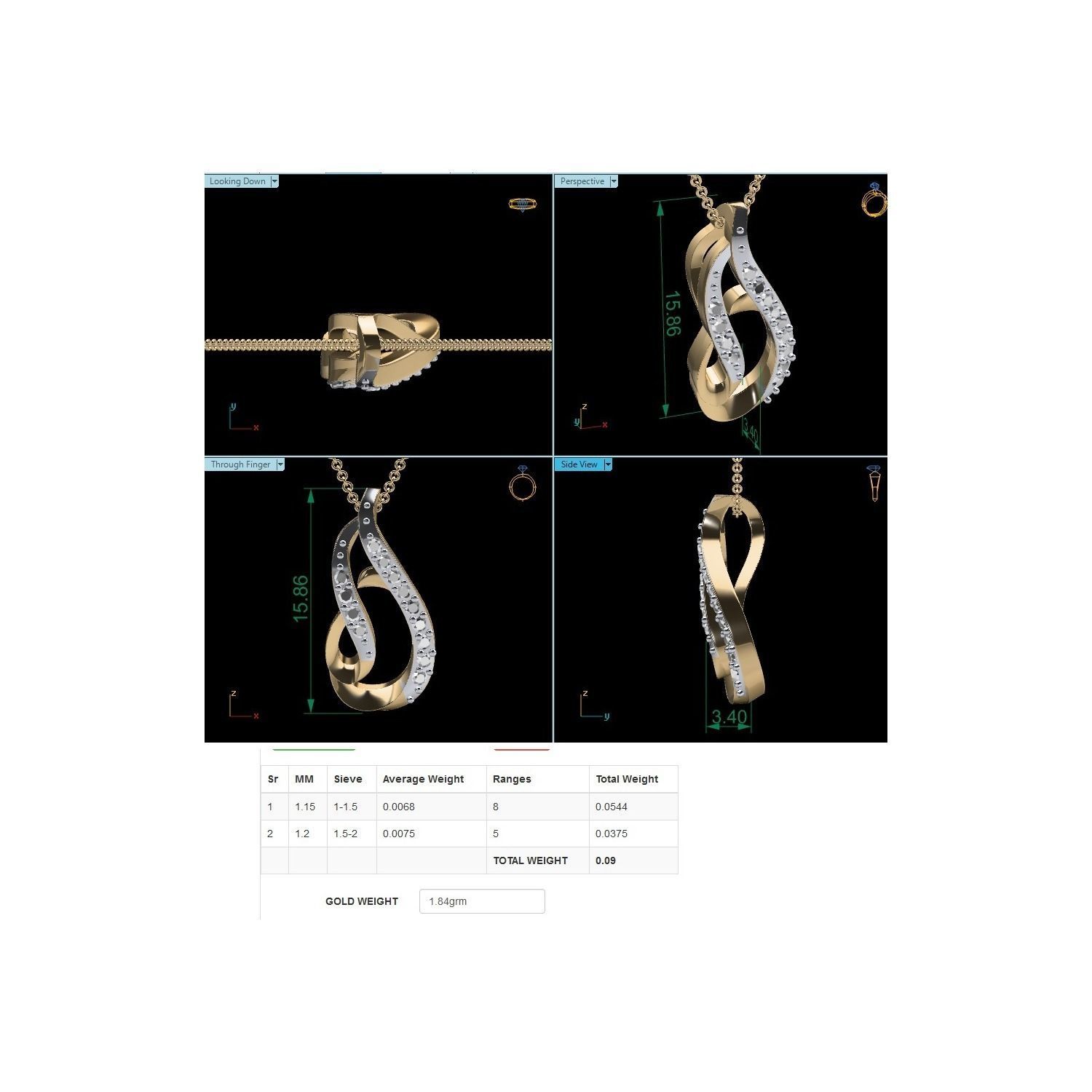 Women Pendant STL OBJ FBX Renders Details 3D print model_6