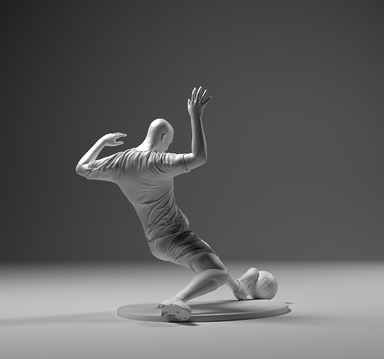 Footballer 04 Sledgestrike 01 Stl 3D print model_5