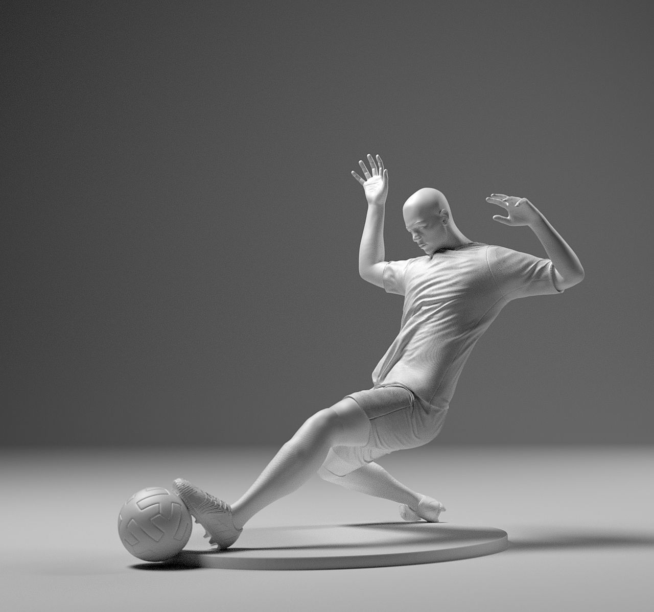 Footballer 04 Sledgestrike 01 Stl 3D print model_2