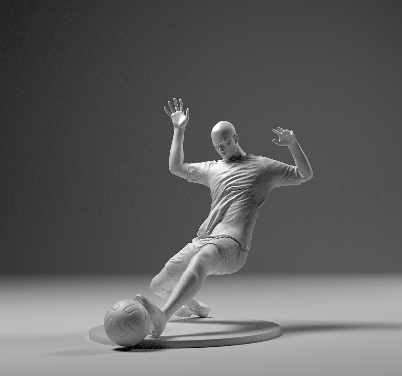 Footballer 04 Sledgestrike 01 Stl 3D print model_1