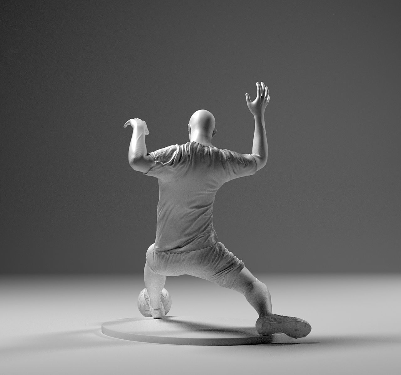 Footballer 04 Sledgestrike 01 Stl 3D print model_4