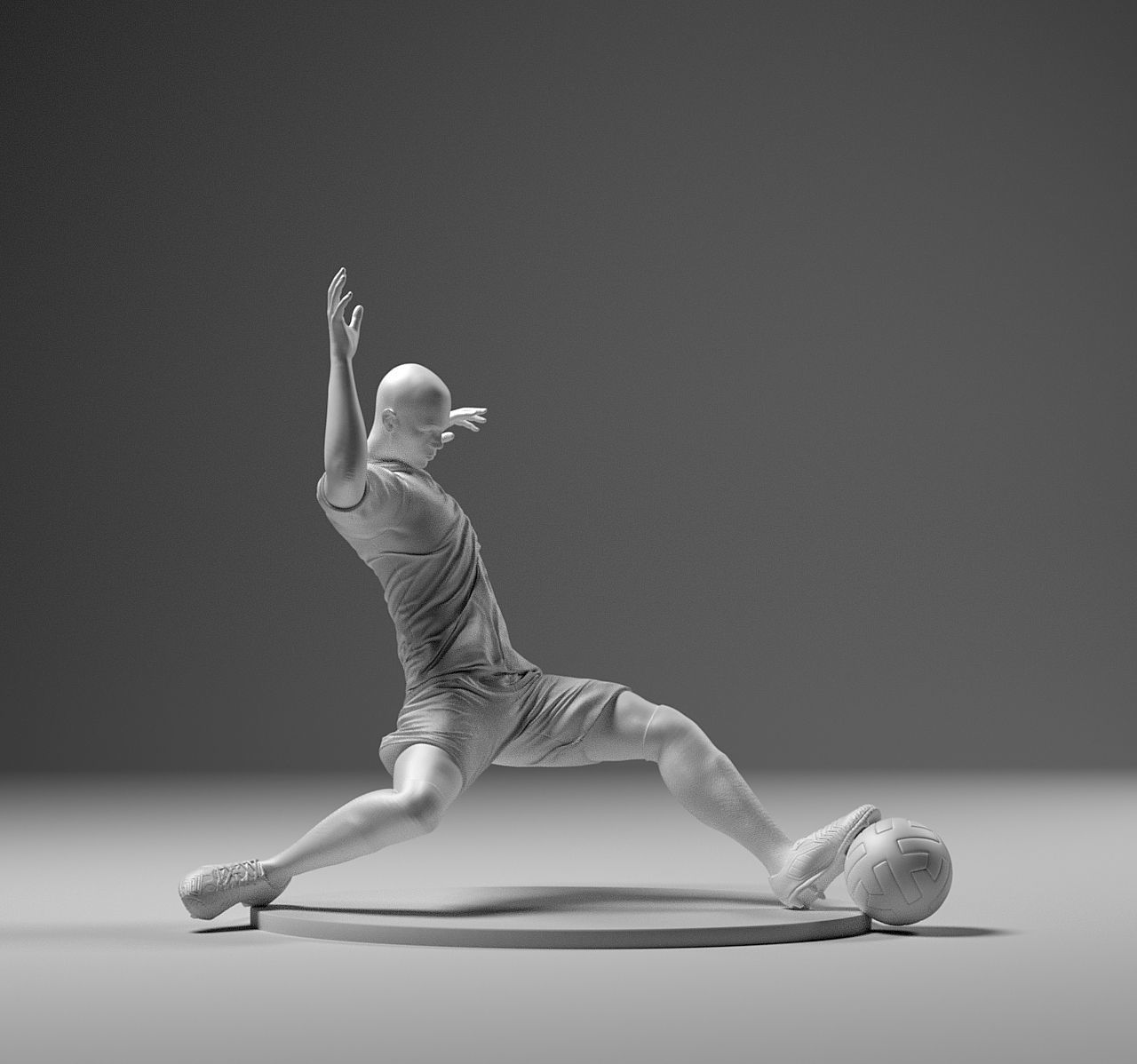 Footballer 04 Sledgestrike 01 Stl 3D print model_6