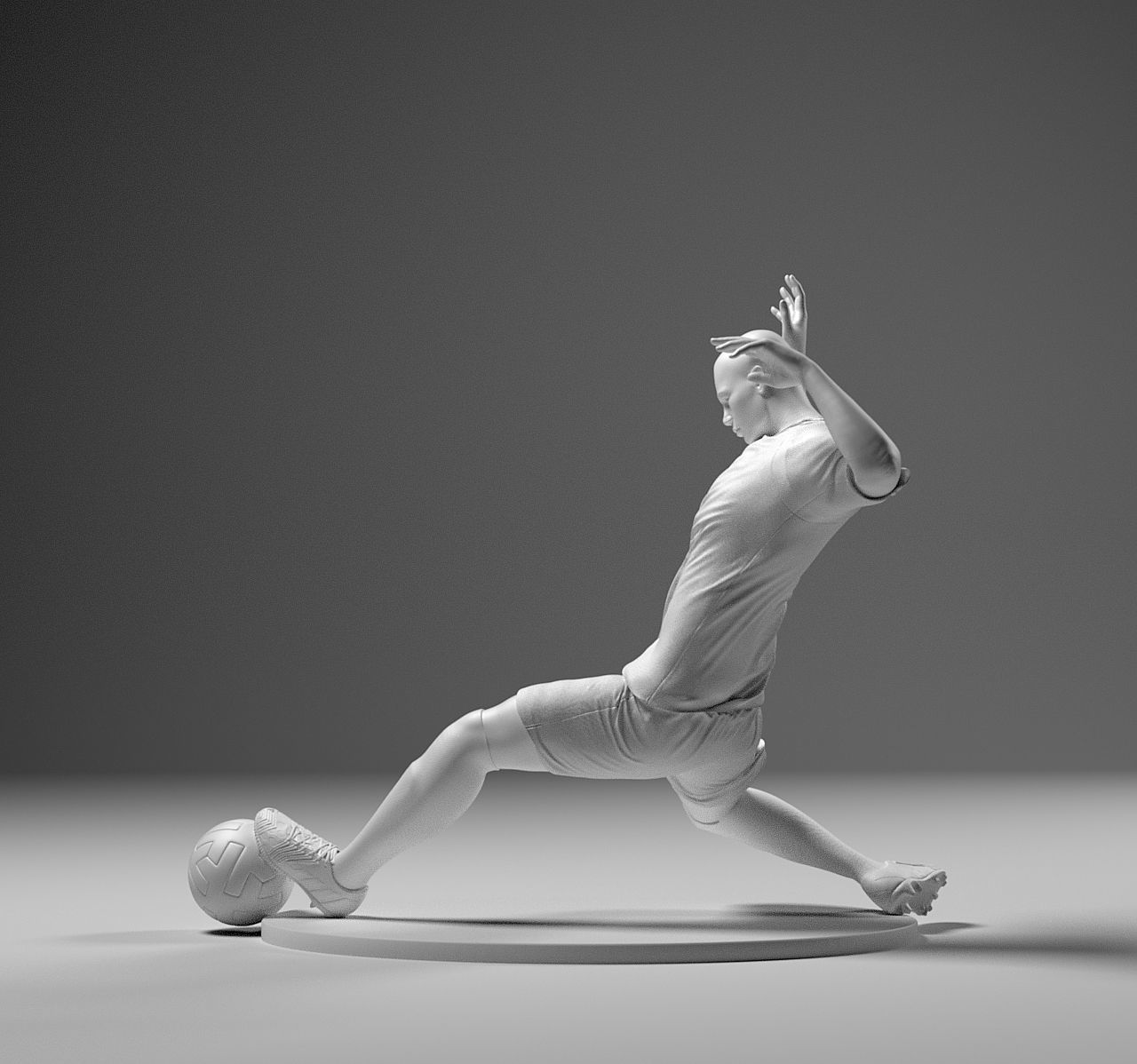 Footballer 04 Sledgestrike 01 Stl 3D print model_3
