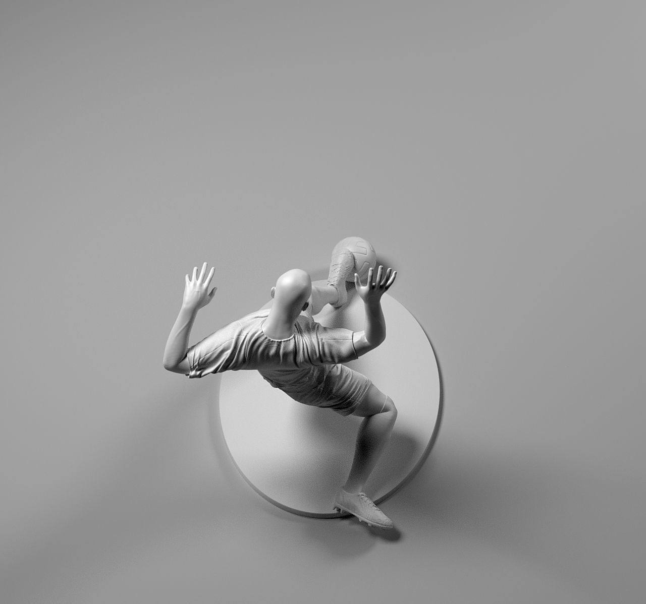Footballer 04 Sledgestrike 01 Stl 3D print model_9