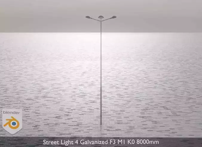 Street Light 4 Galvanized F3 M1 K0 8000mm 