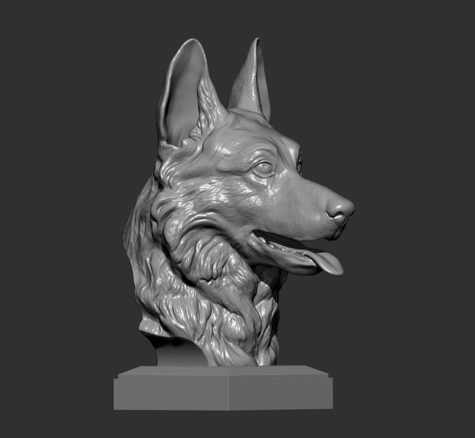 German Shepherd 3D print 3D print model_4