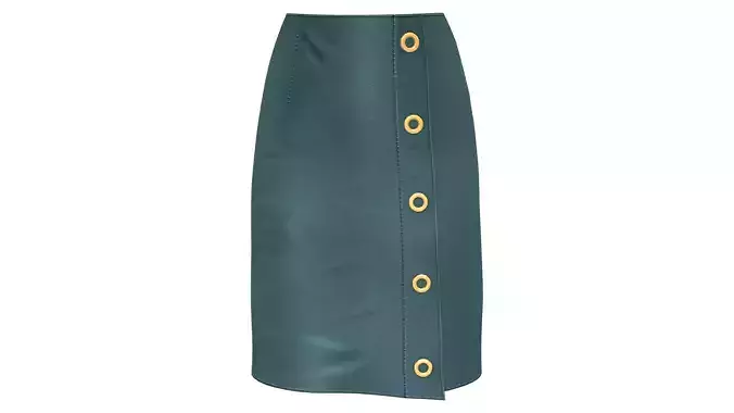 Female Grommets Wrapped Tarpaulin Skirt Low-poly 3D model