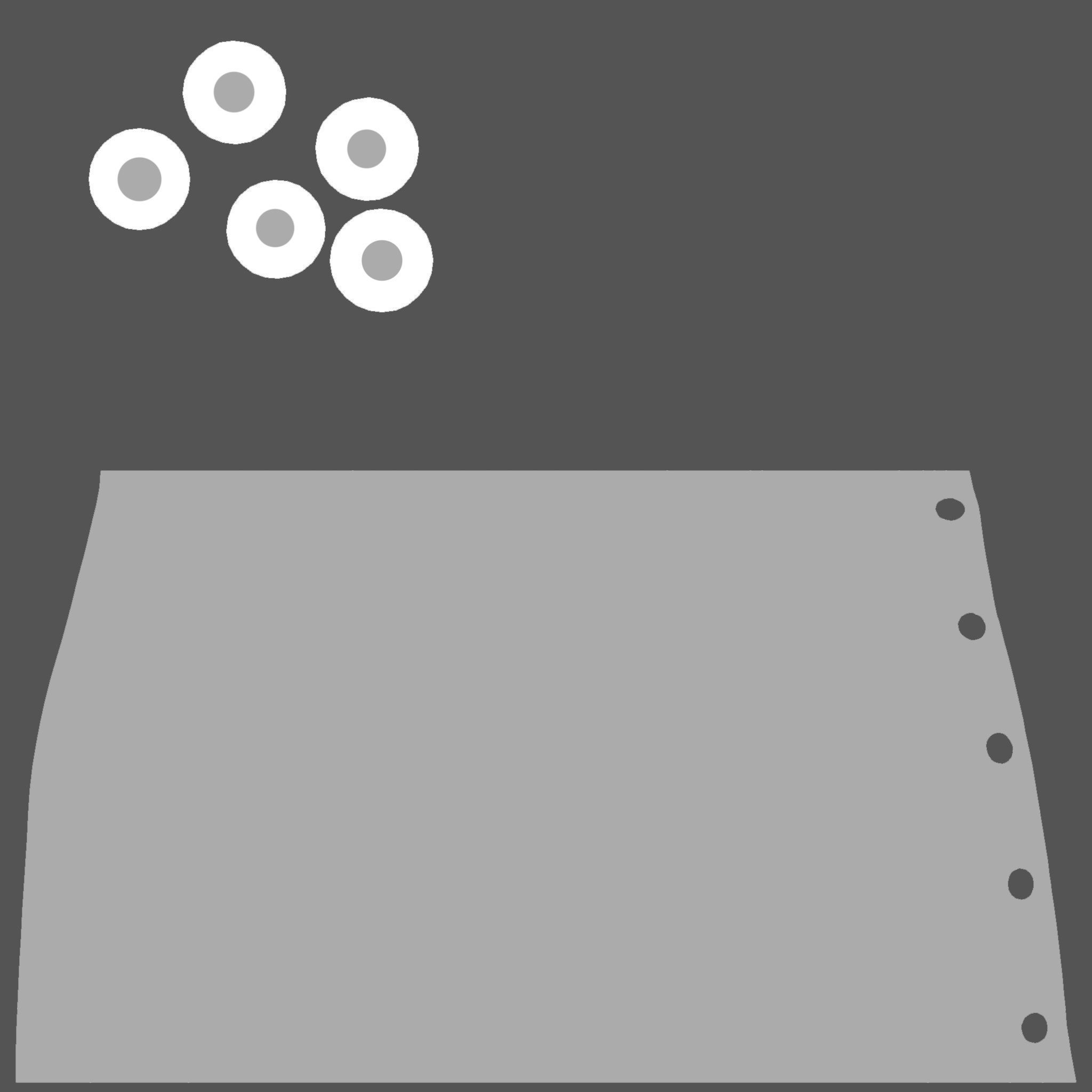 Female Grommets Wrapped Tarpaulin Skirt Low-poly 3D model_14