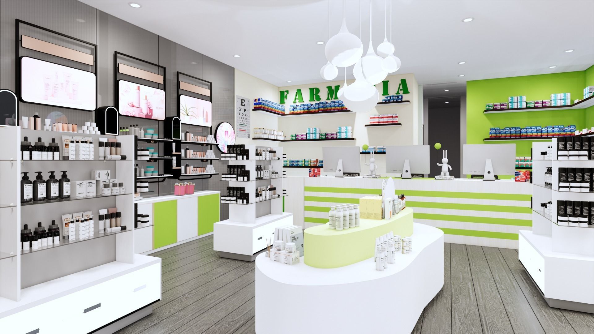 Pharmacy Low-poly 3D model_14