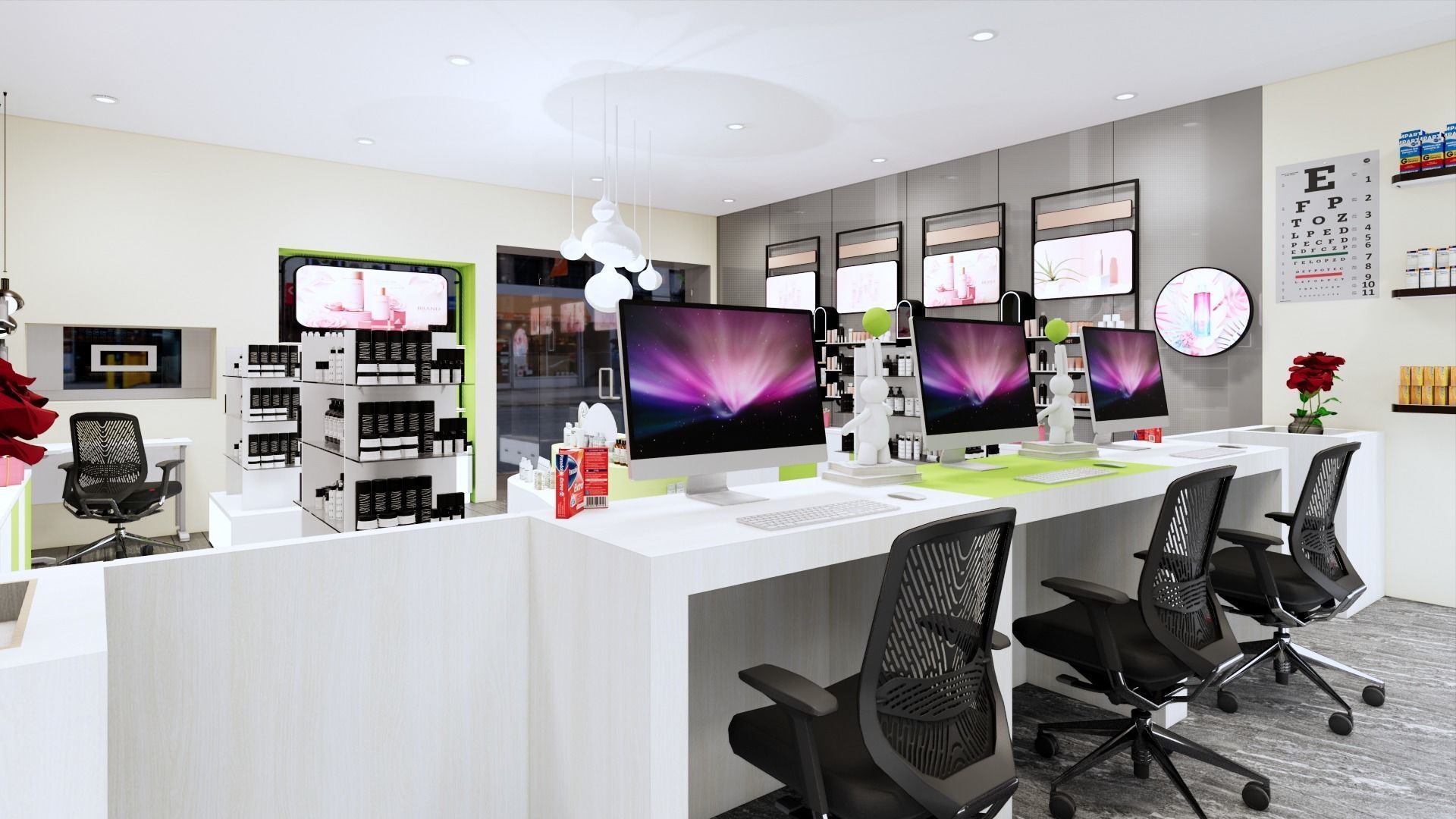 Pharmacy Low-poly 3D model_3