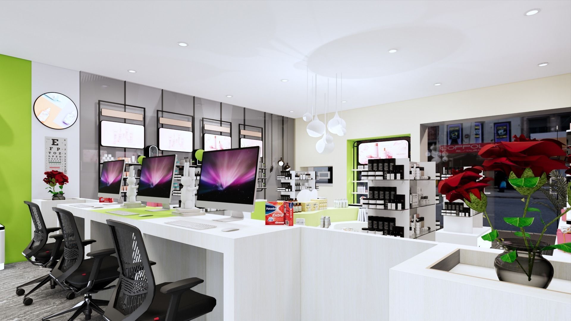 Pharmacy Low-poly 3D model_10