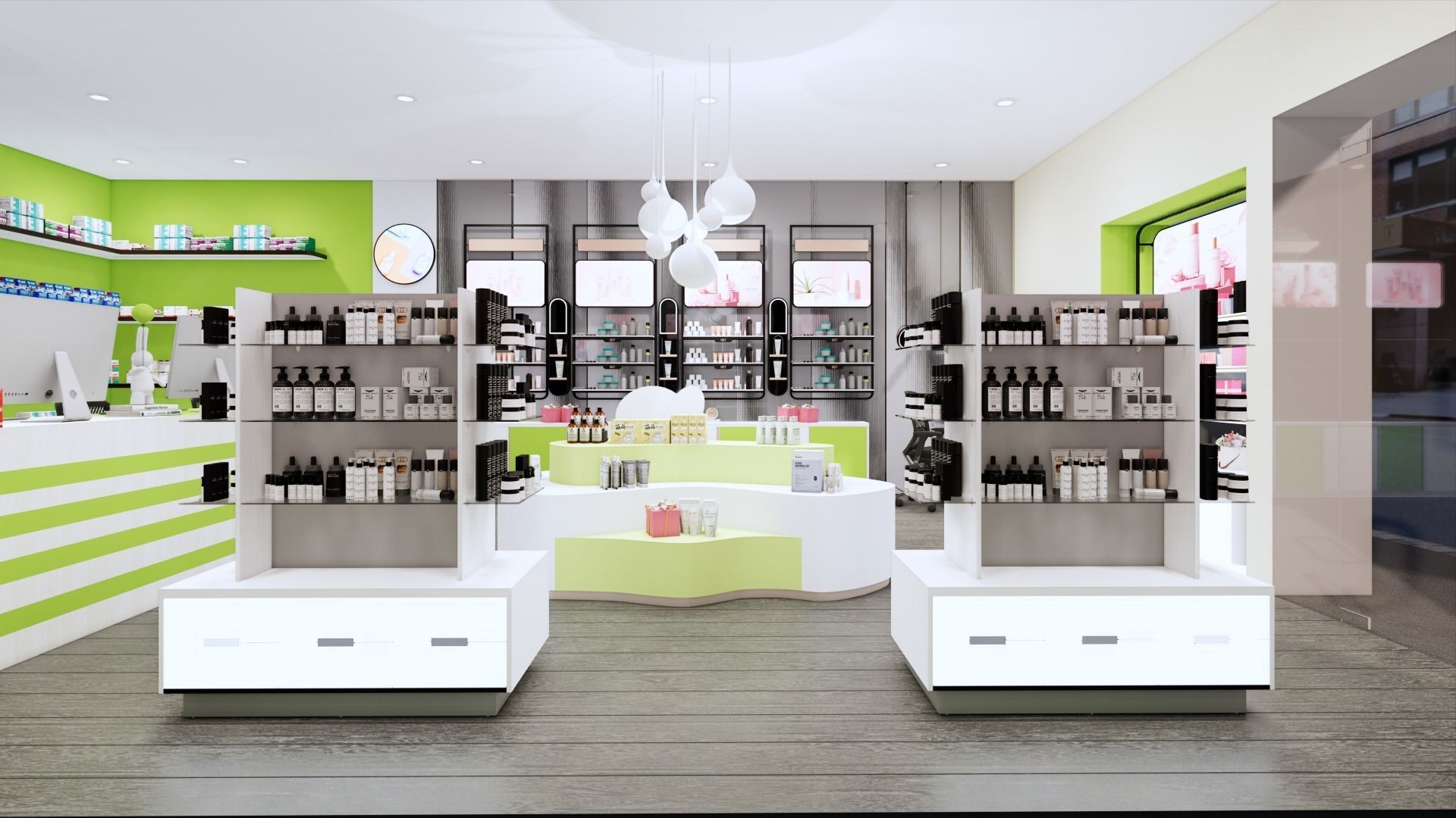 Pharmacy Low-poly 3D model_7