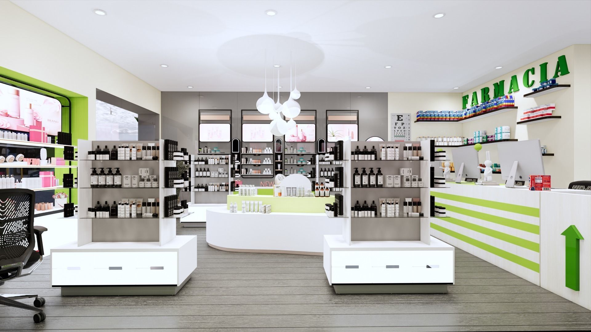 Pharmacy Low-poly 3D model_6