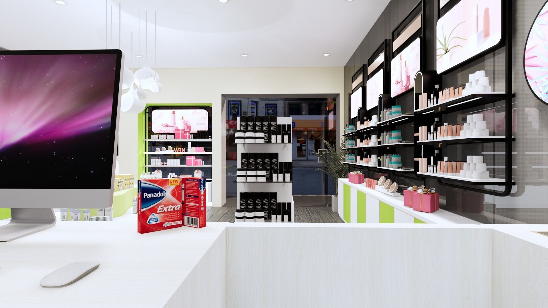 Pharmacy Low-poly 3D model_16