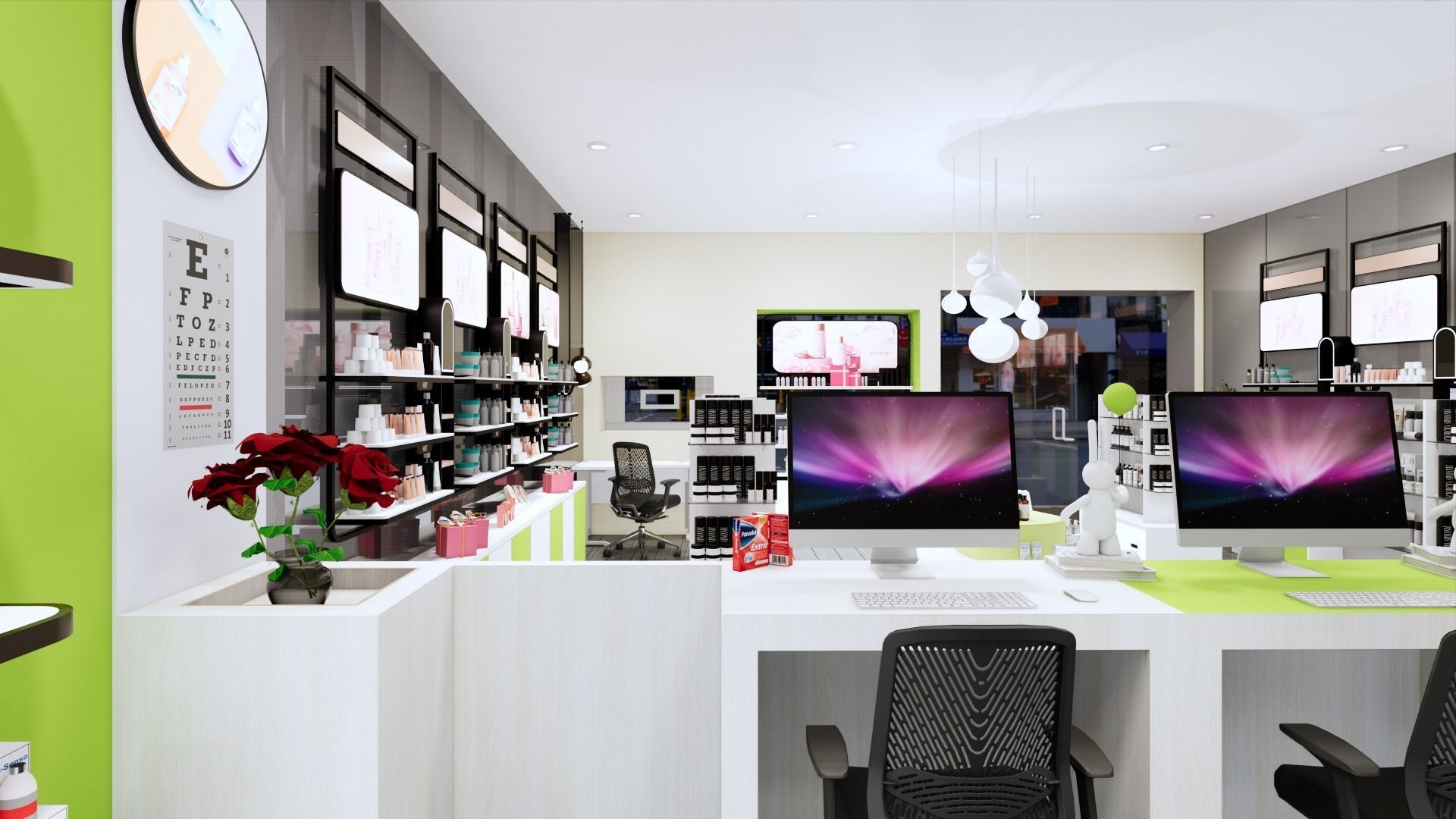 Pharmacy Low-poly 3D model_9