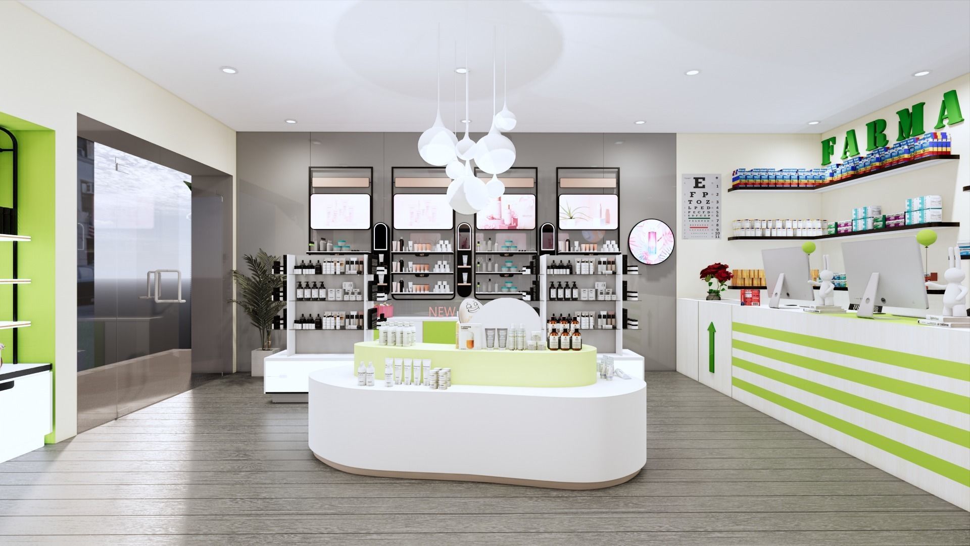 Pharmacy Low-poly 3D model_2