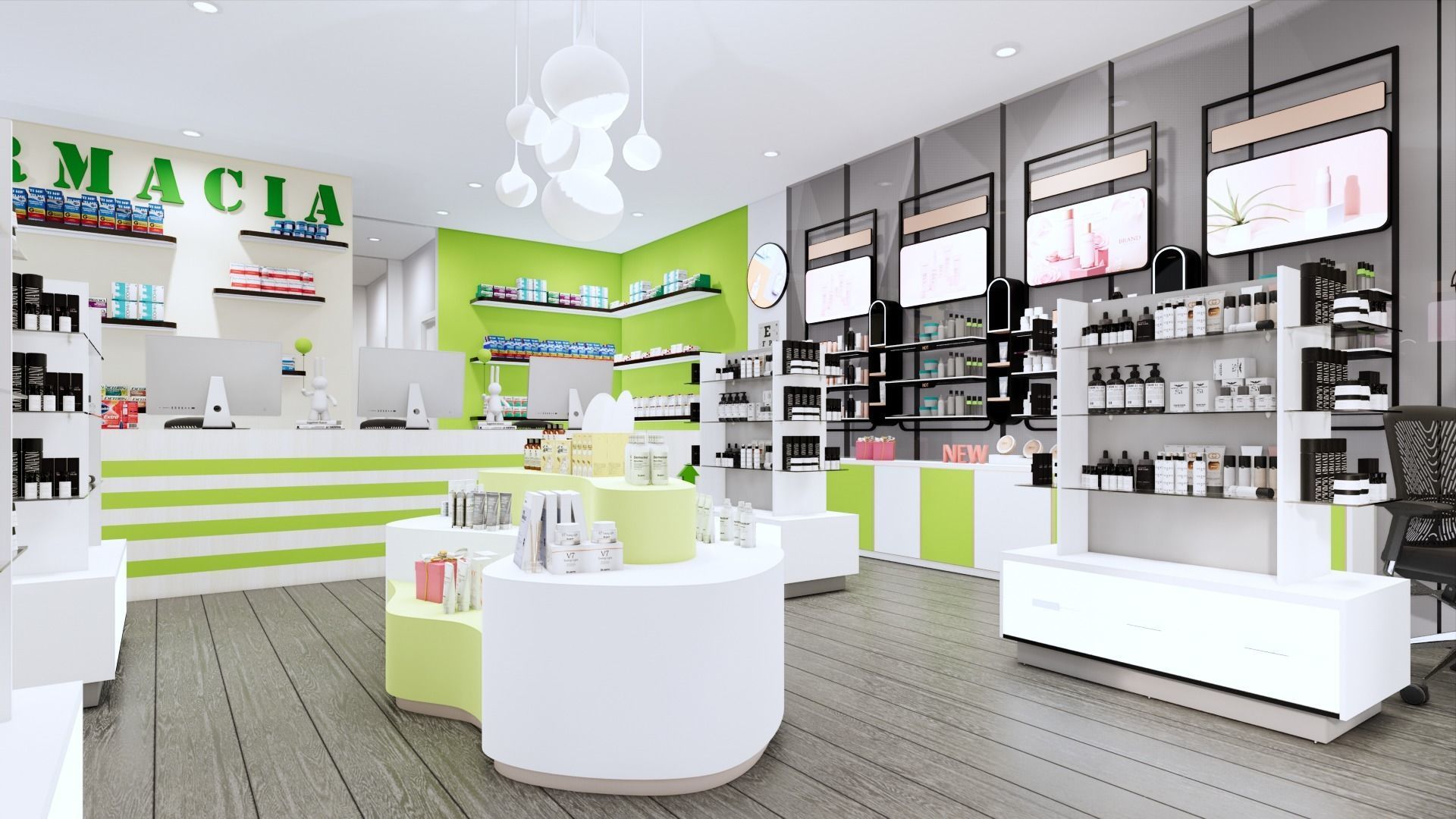 Pharmacy Low-poly 3D model_8