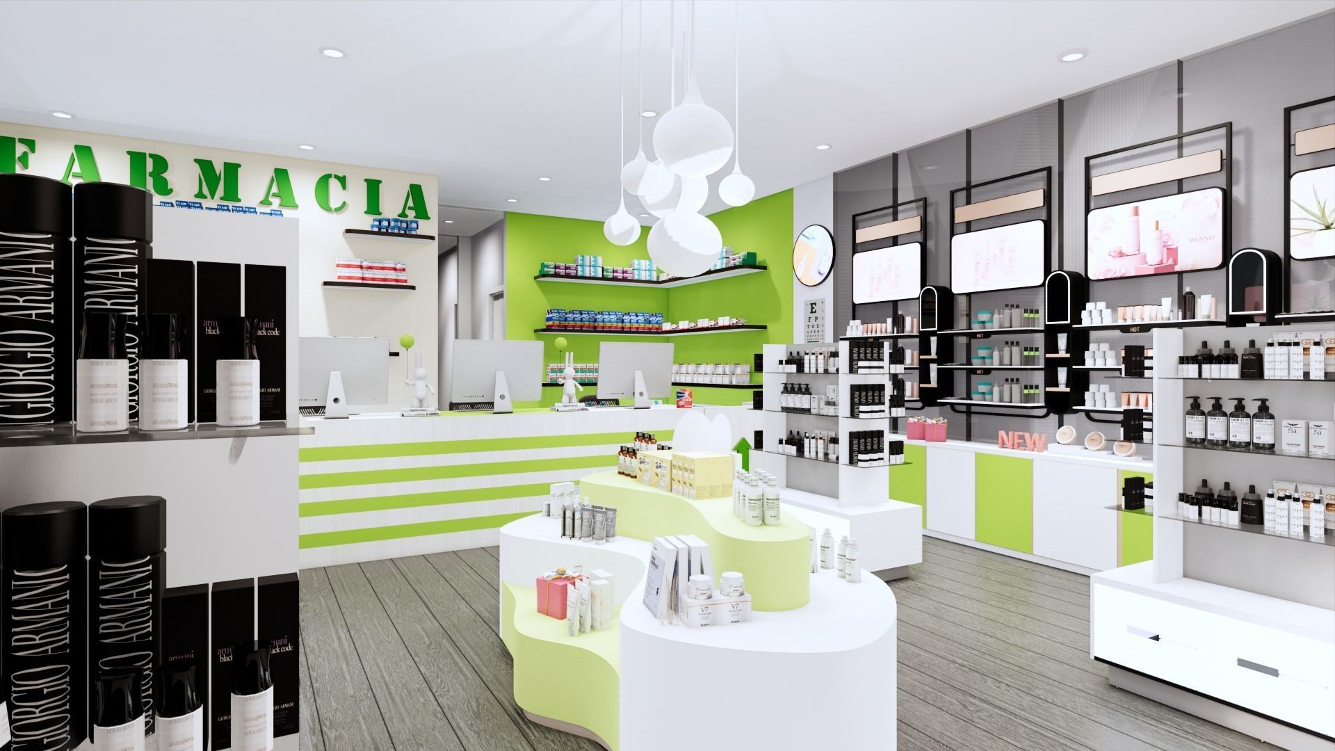 Pharmacy Low-poly 3D model_12