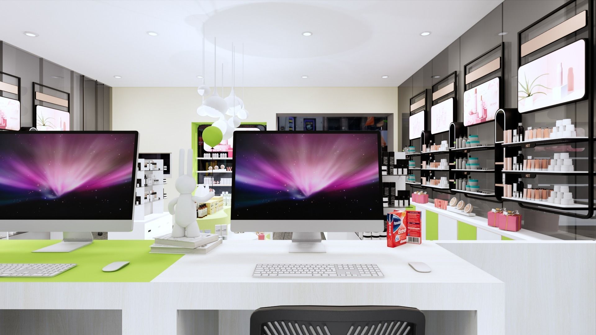 Pharmacy Low-poly 3D model_4