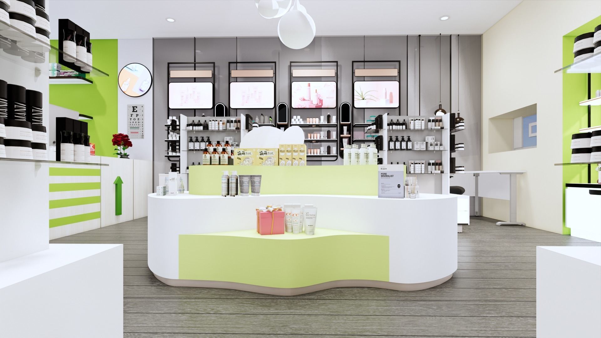 Pharmacy Low-poly 3D model_1