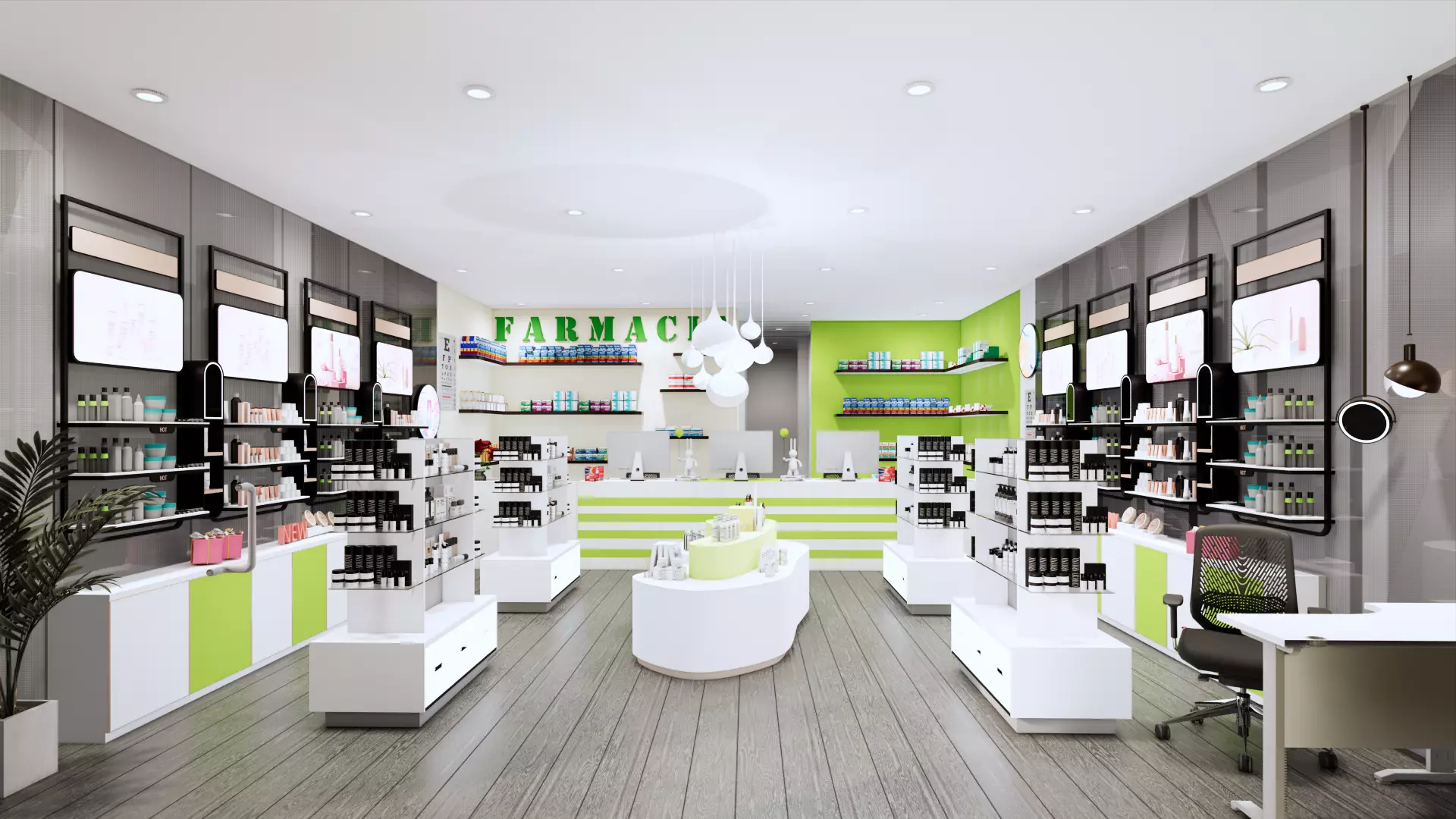 Pharmacy Low-poly 3D model_0